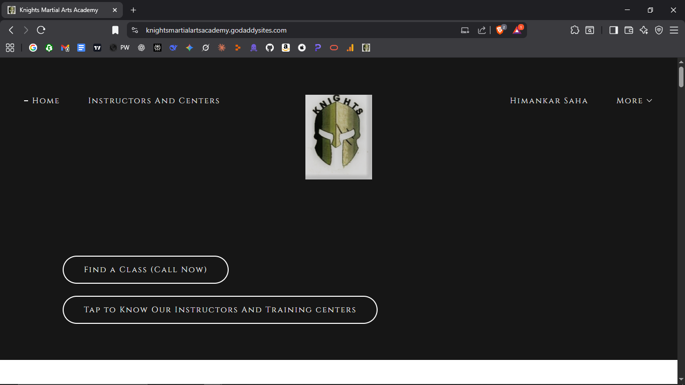Knights Martial Arts Academy Website